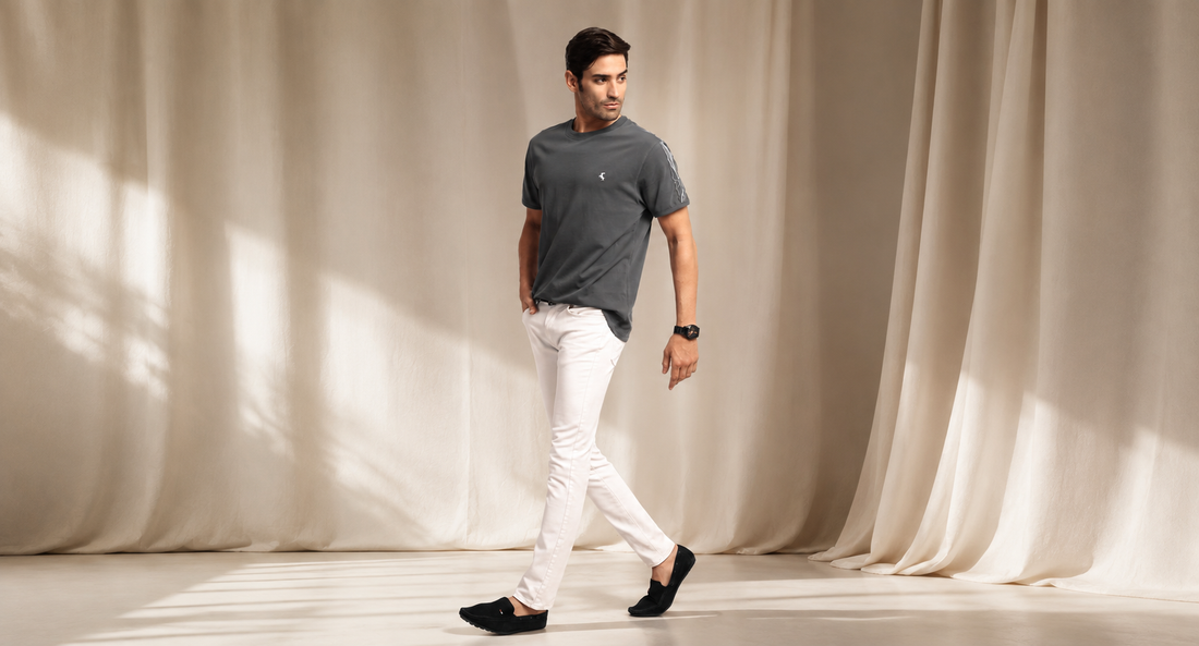 Charcoal Grey T-Shirt Outfit Ideas for Men