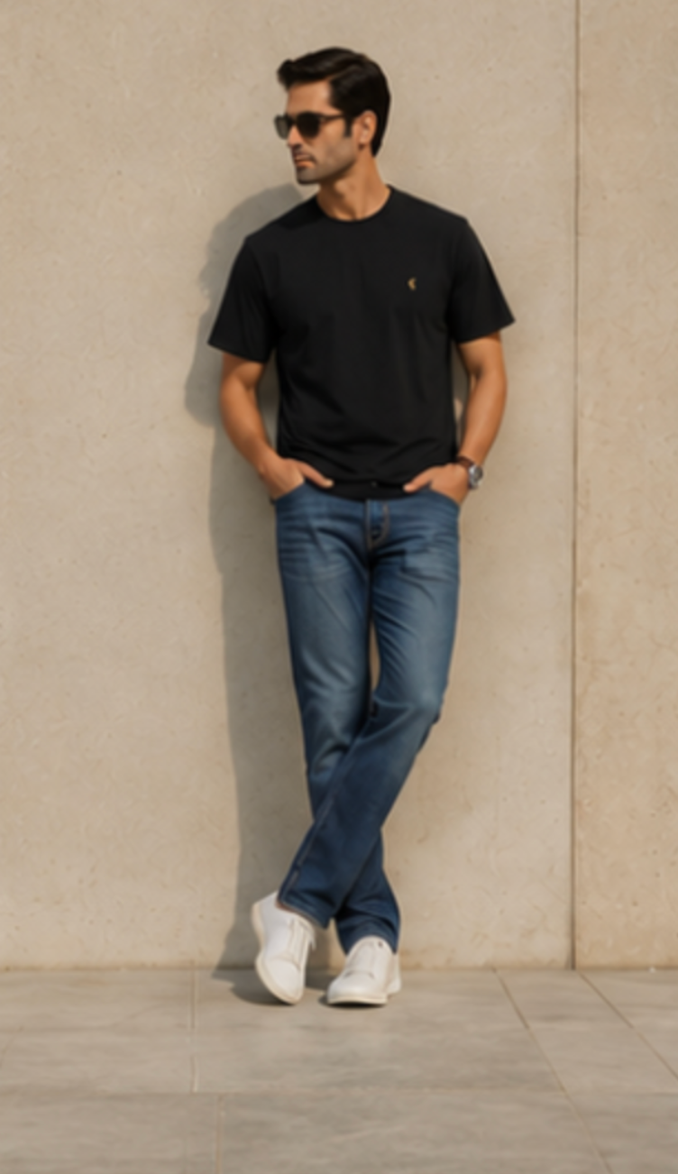 Black T-Shirt With Chinos: 7 Men's Outfits
