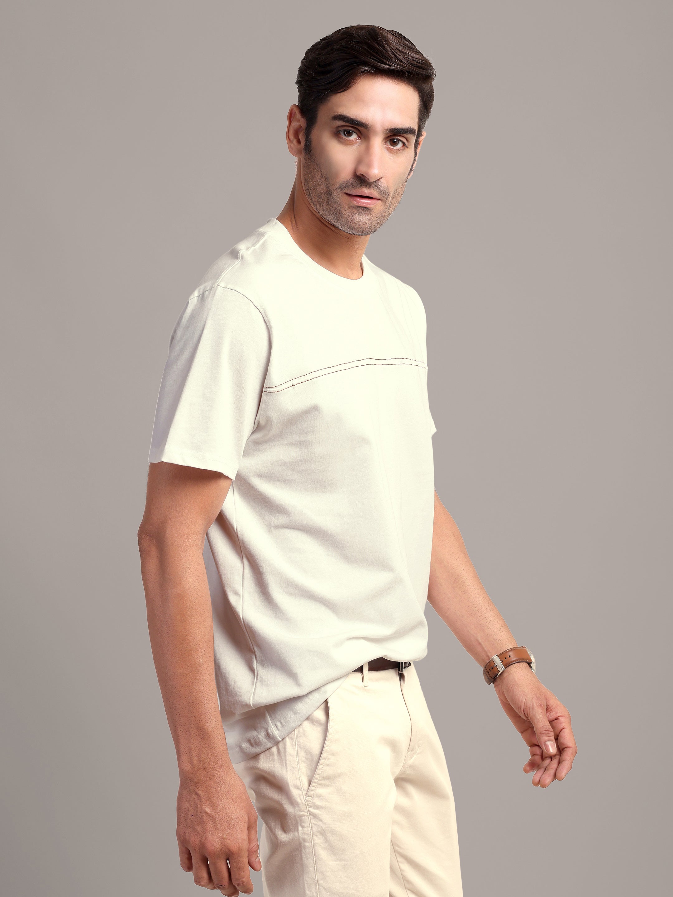 Regular Fit Embroidered Jersey Crewneck T-Shirt